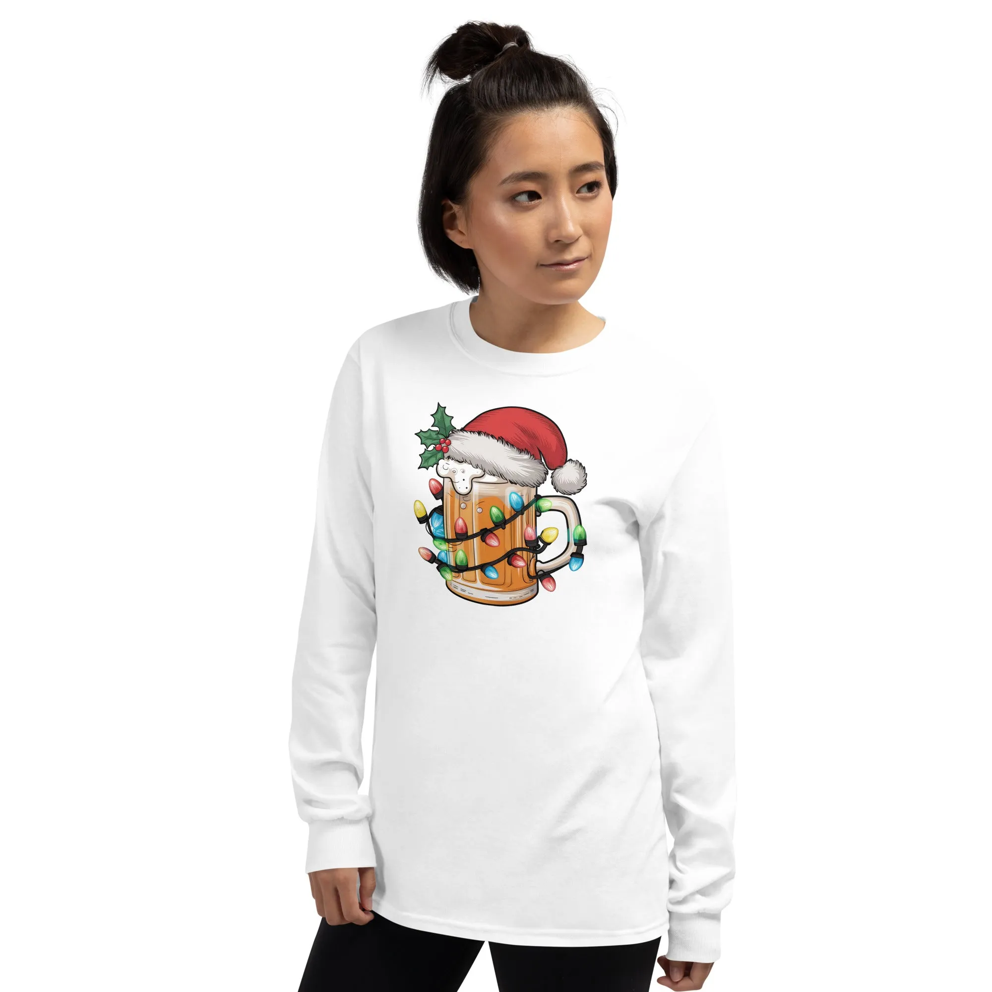 Christmas Beer Long Sleeve T-Shirt - Unisex Holiday Tee for Men & Women
