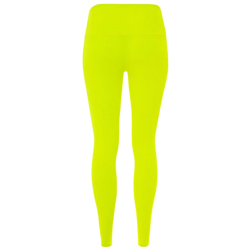 Citron Micro Rib Wide Band Legging
