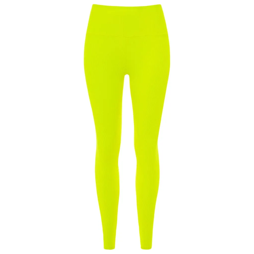 Citron Micro Rib Wide Band Legging