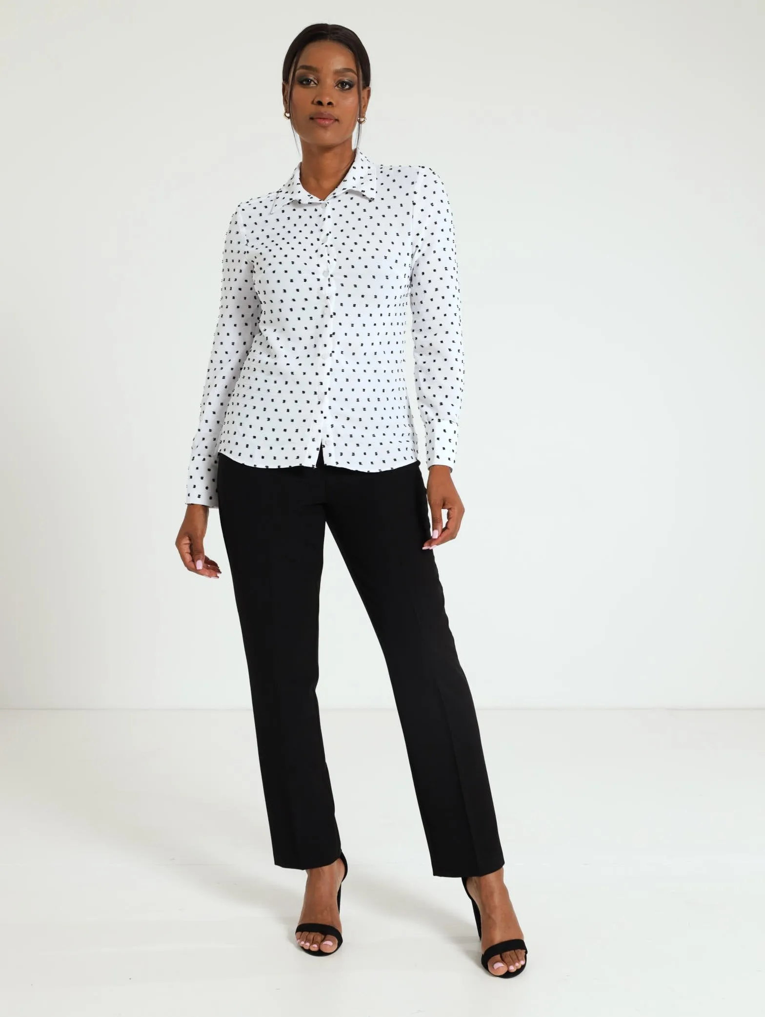 Classic Formal Dobby Shirt - White
