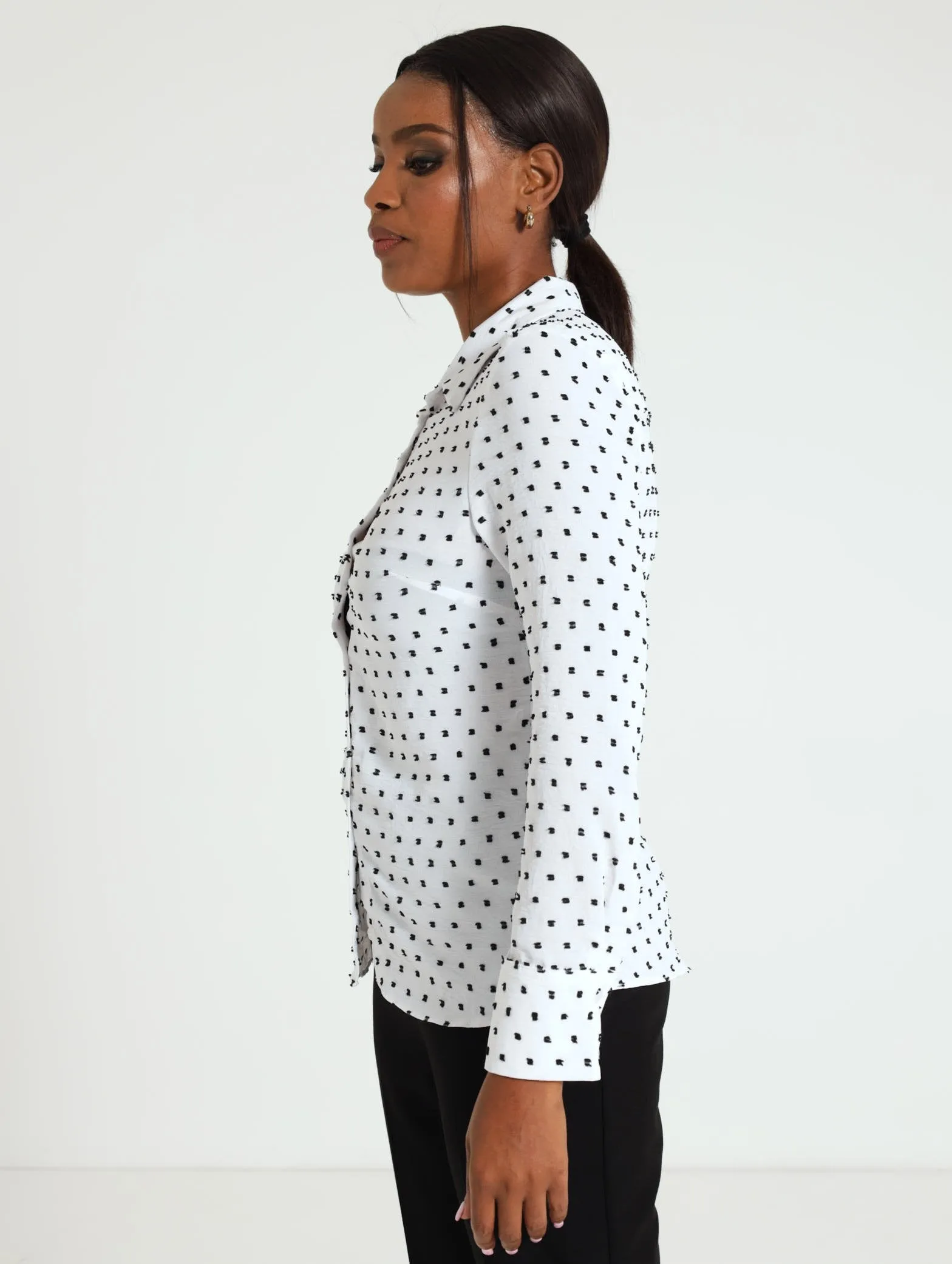 Classic Formal Dobby Shirt - White