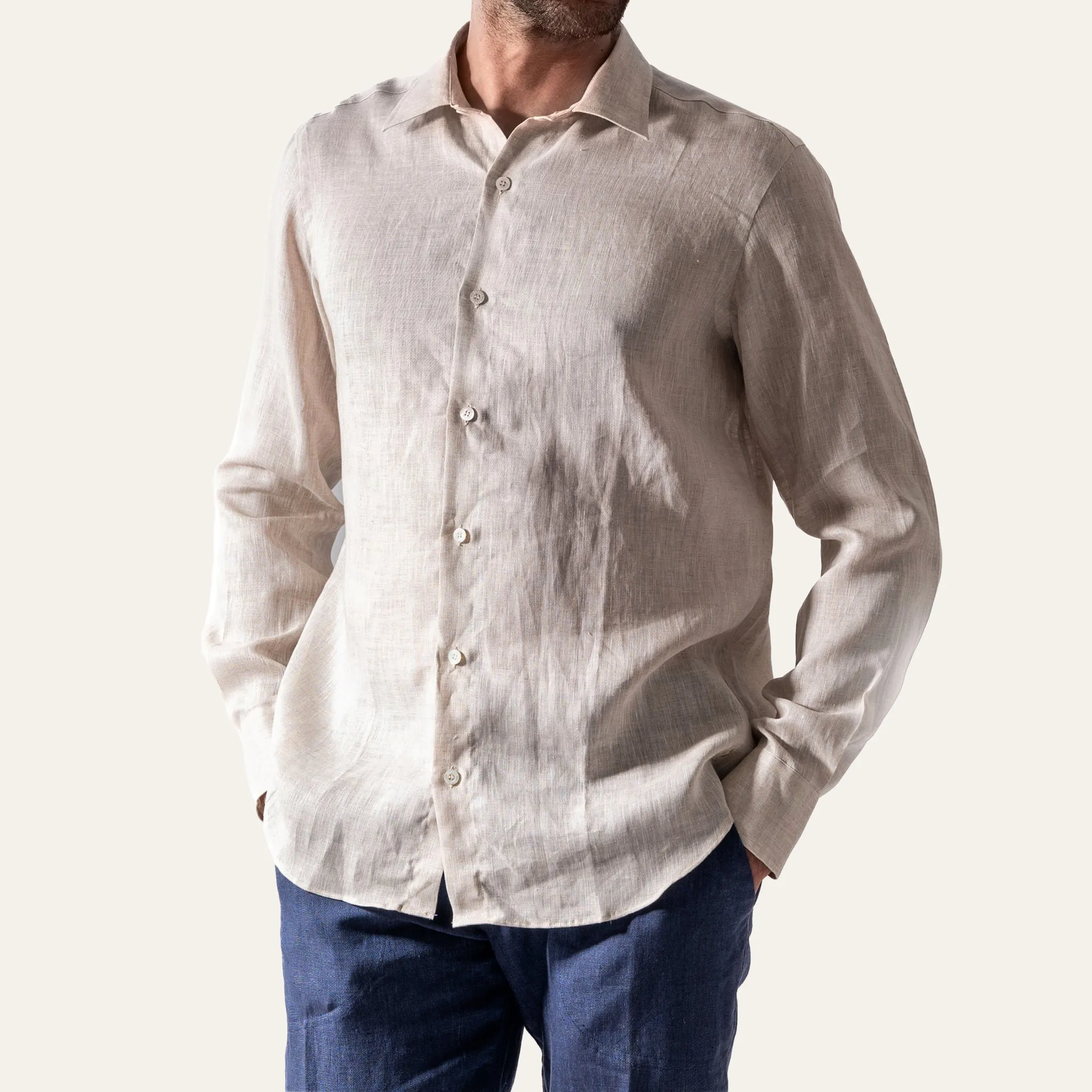 Classic Linen Shirt Sand