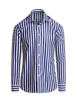 Classic Shirt in Blue Bold Stripe