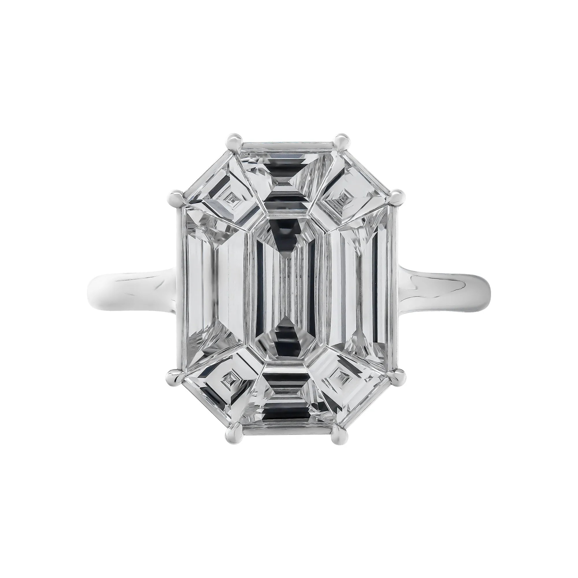 Cocktail Ring with Pie Cut Emerald Diamond 2.20ct