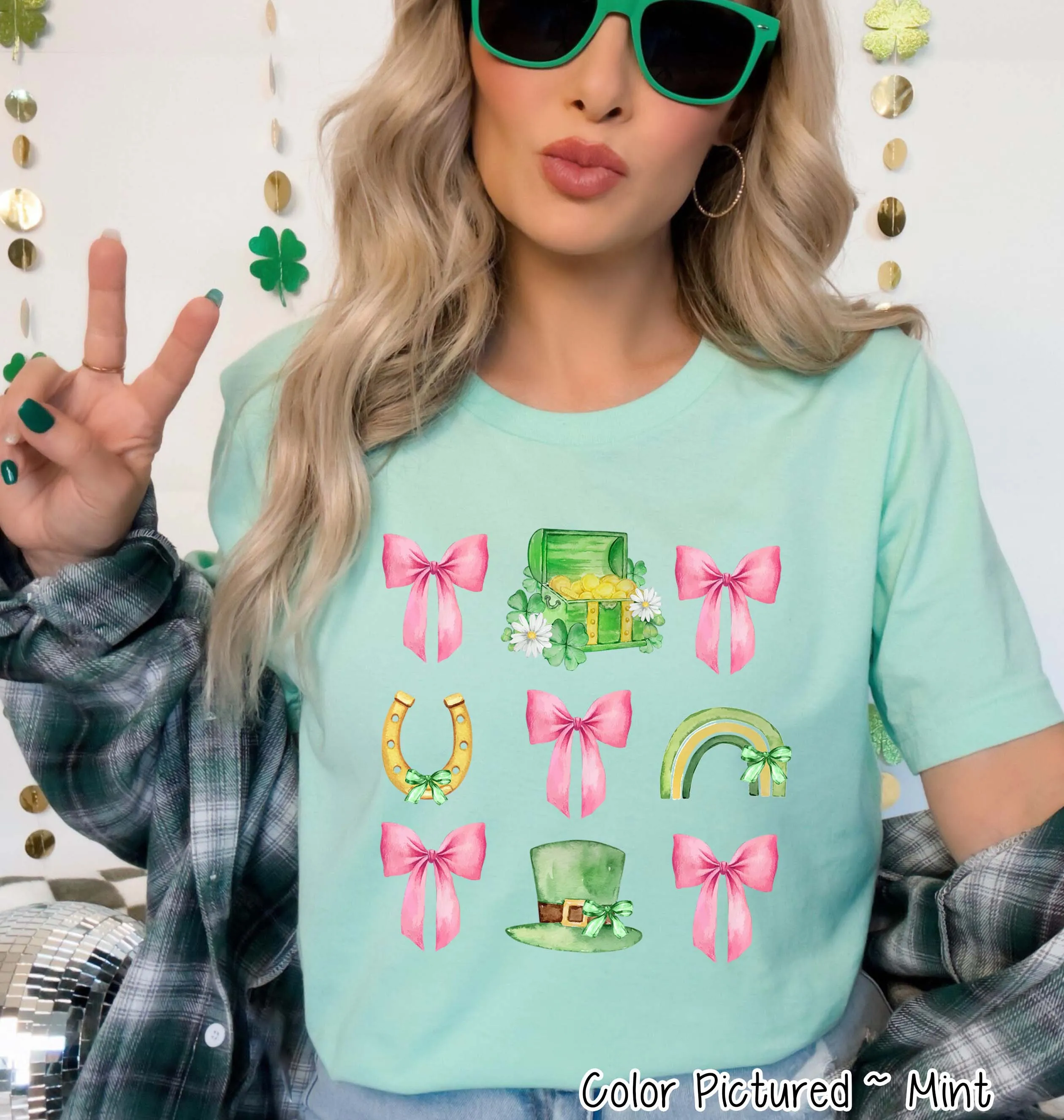 Coquette St Patricks Day Theme Tee or Sweatshirt