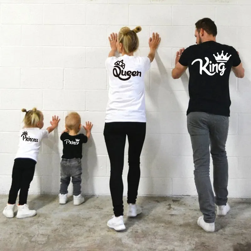 Cotton family matching clothes t shirts