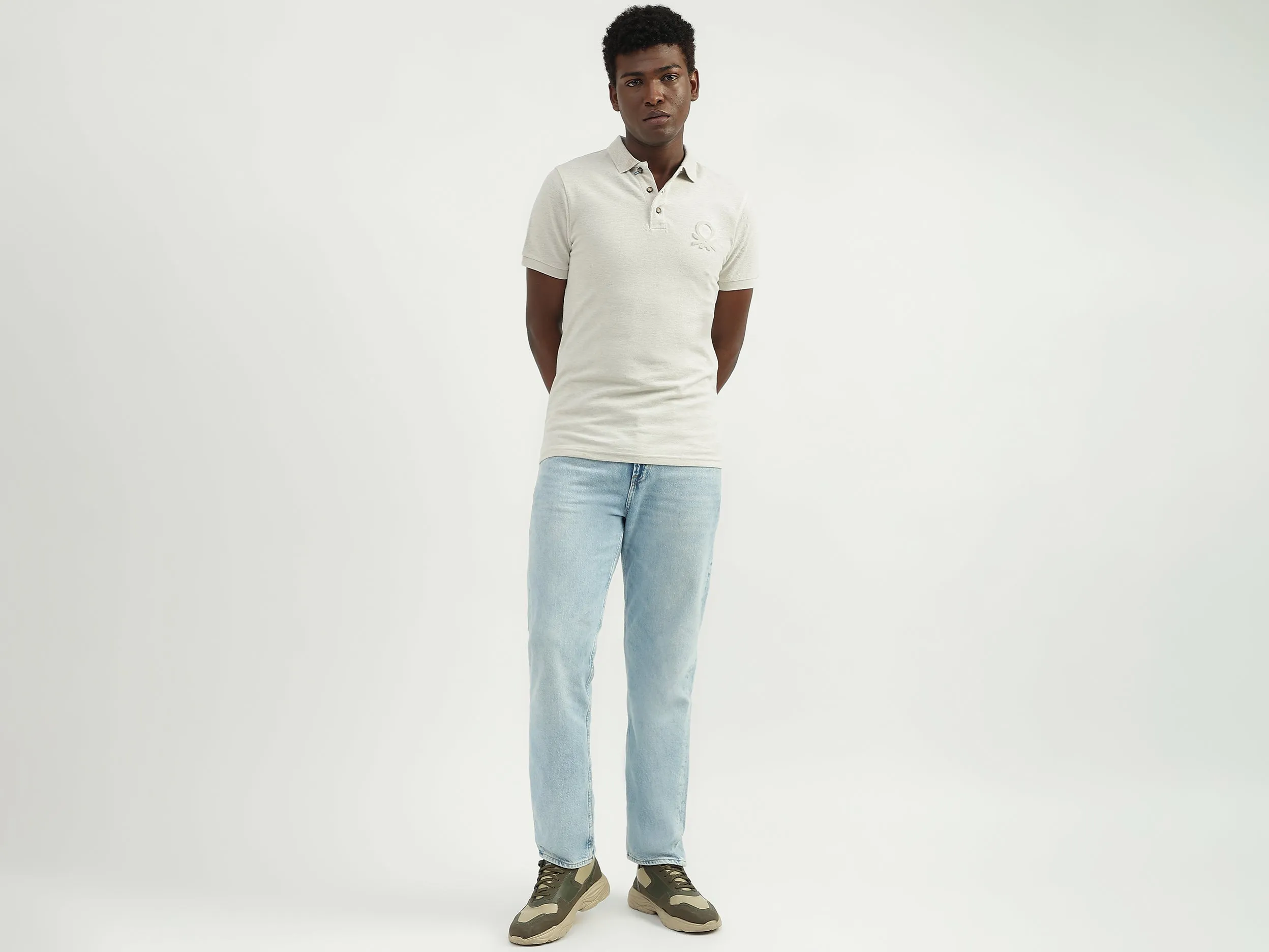 Cotton Solid Polo Collar Mens T-shirts