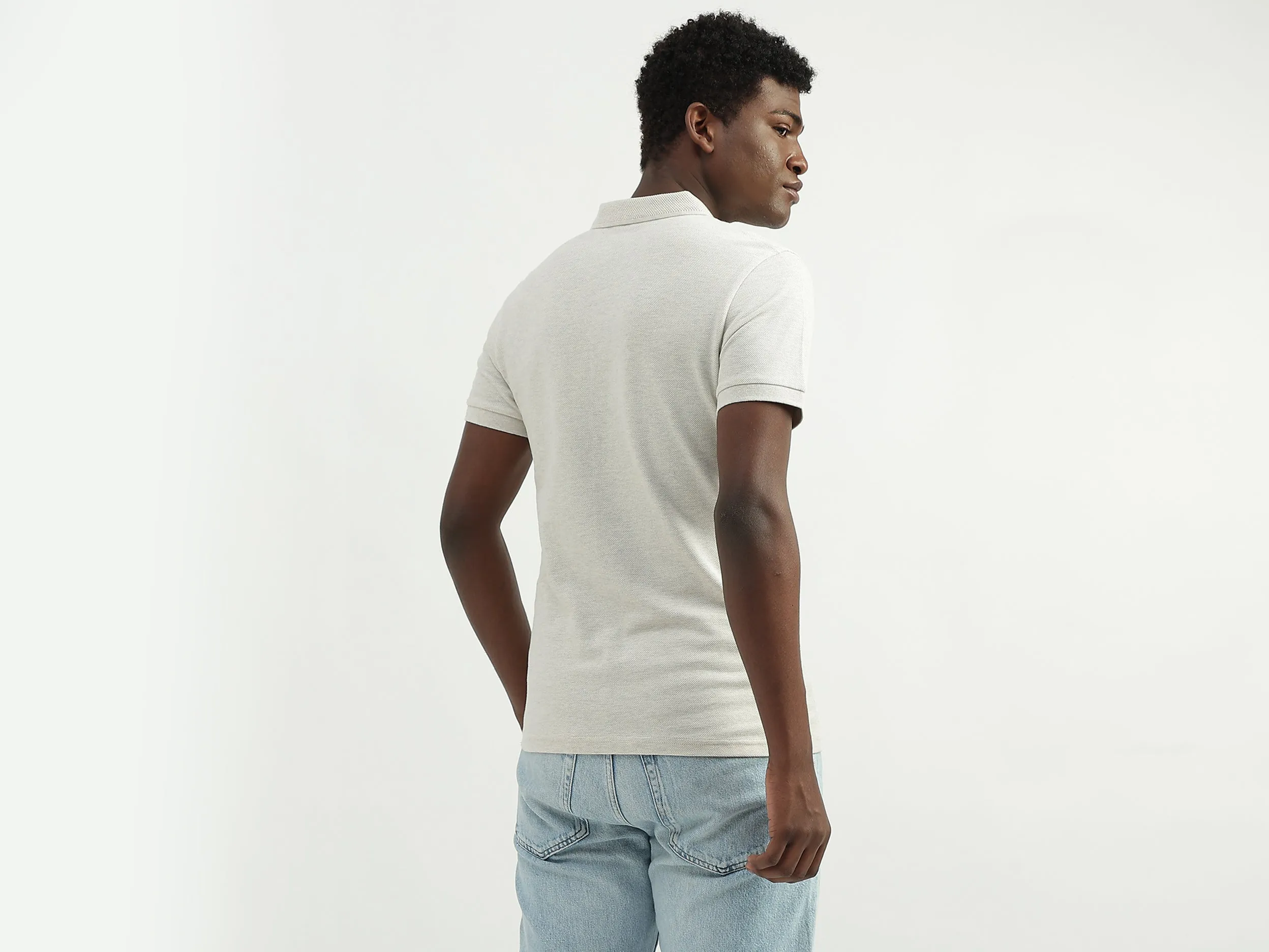 Cotton Solid Polo Collar Mens T-shirts
