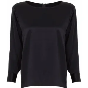 Couture Vintage black silk top Size 10UK