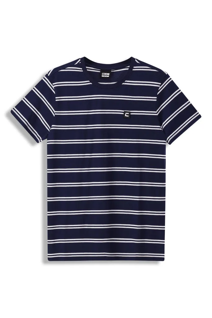 Crew Neck T-Shirt _ 152067 _ Navy Multi