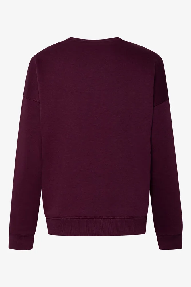 Crew Neck Tracktop Burgundy
