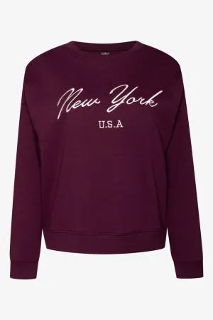 Crew Neck Tracktop Burgundy