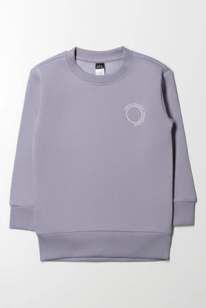 Crew Neck Tracktop Grey