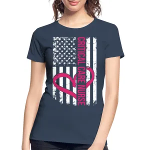 Critical Care Nurse Flag Women’s Premium T-Shirt (CK1581) Organic