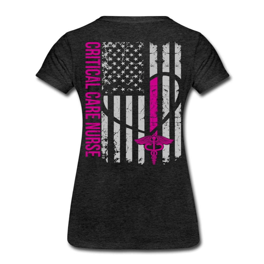 Critical Care Nurse Flag Women’s Premium T-Shirt (CK1838)