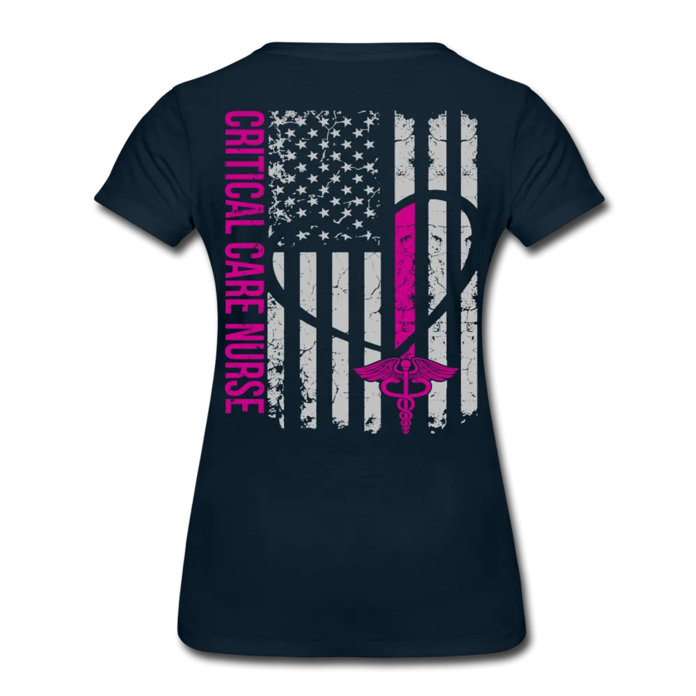Critical Care Nurse Flag Women’s Premium T-Shirt (CK1838)