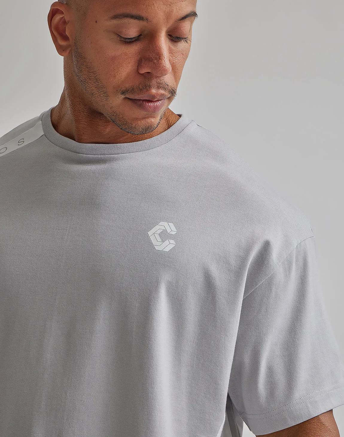 CRONOS 2LINES SWITCHED OVERSIZE T-SHIRTS【WHITE】