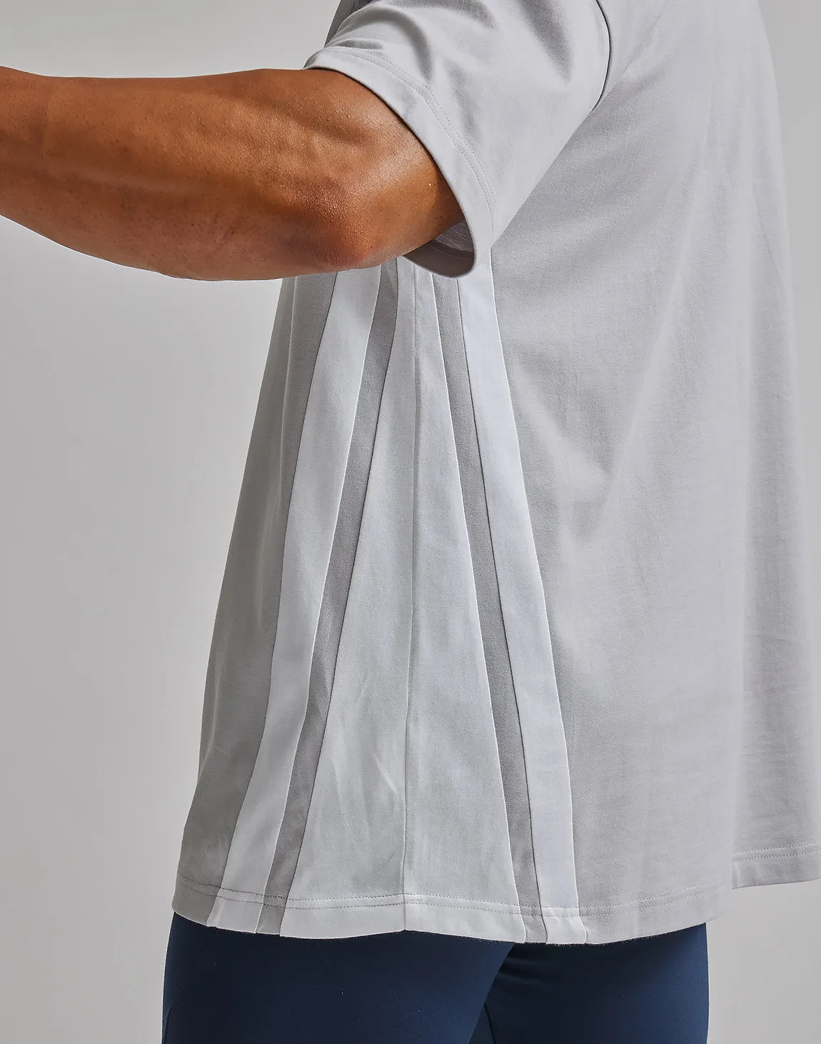 CRONOS 2LINES SWITCHED OVERSIZE T-SHIRTS【WHITE】