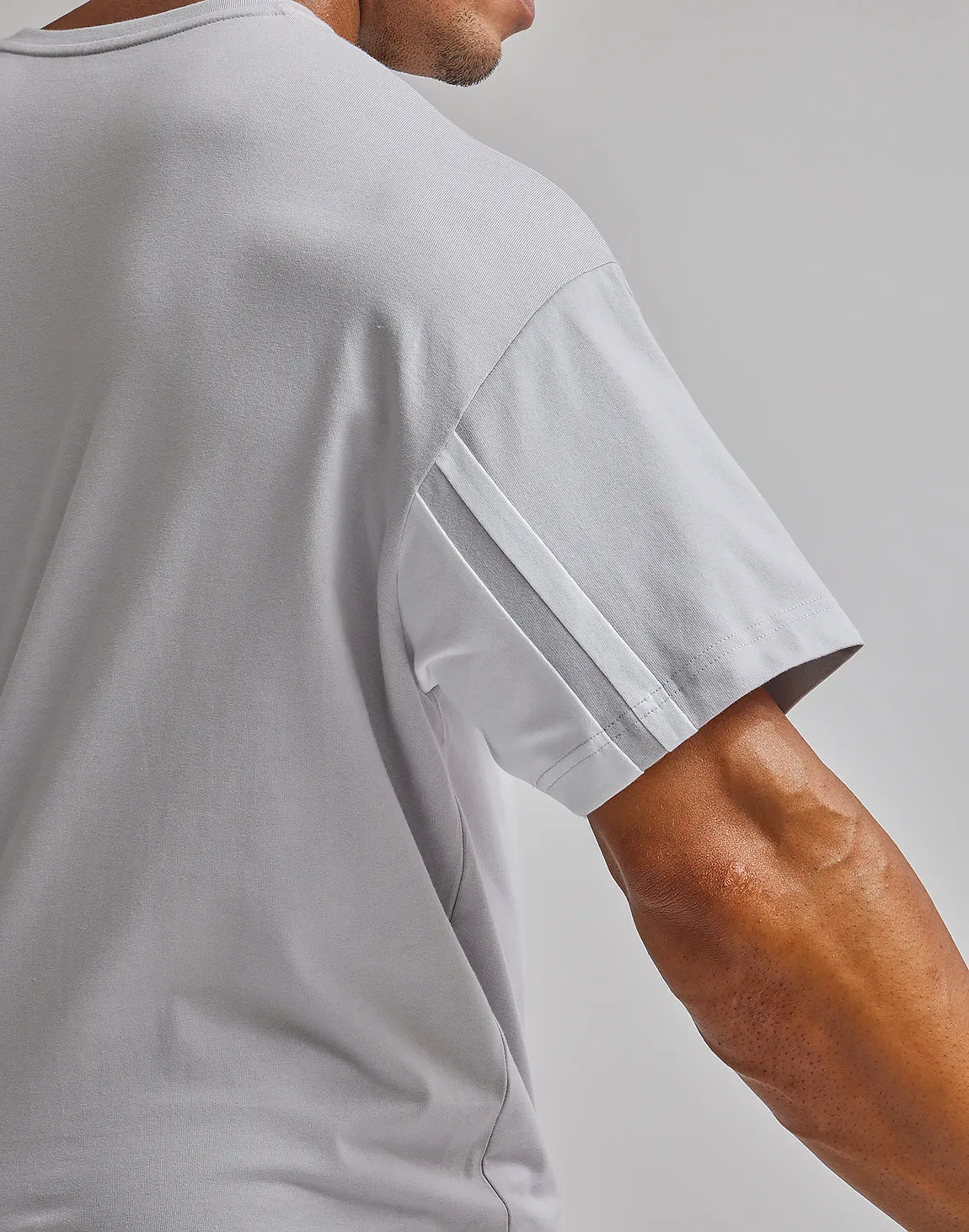 CRONOS 2LINES SWITCHED OVERSIZE T-SHIRTS【WHITE】