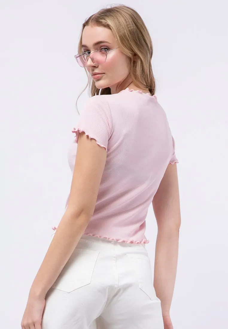 Crop Top with Frill Details
