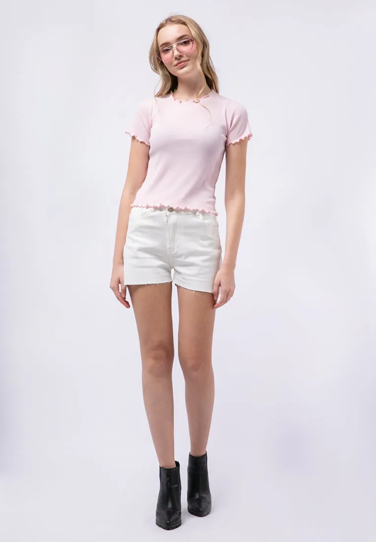 Crop Top with Frill Details