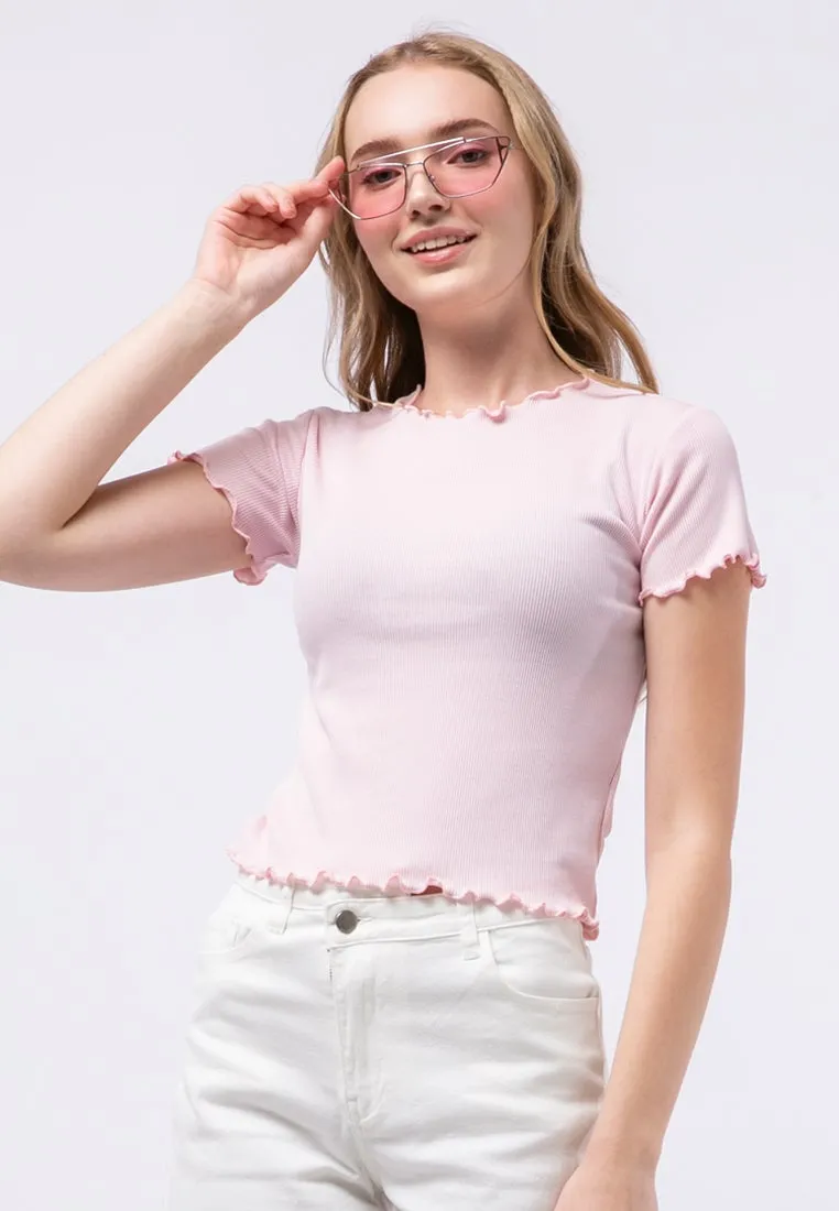 Crop Top with Frill Details