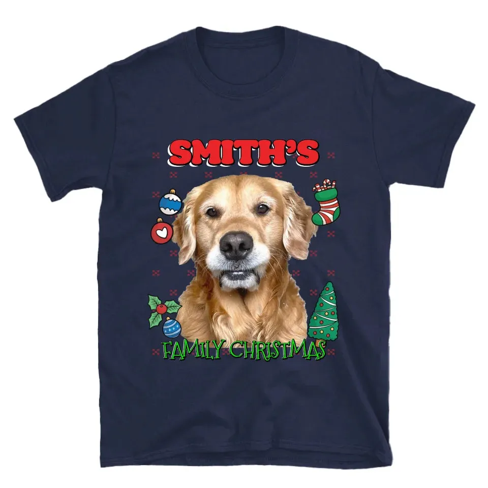 Custom Christmas Pet Photo T-Shirt