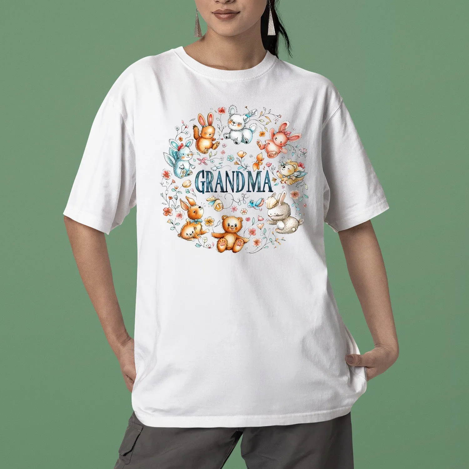 Cute Chibi Grandma T-Shirt, Teddy Bear Nana Shirt, Celebrate Mom, Nana Shirt, Grandma Hoodie, Grandma Shirt, Mother's Day Gift For Grandma, Happy Mother's Day