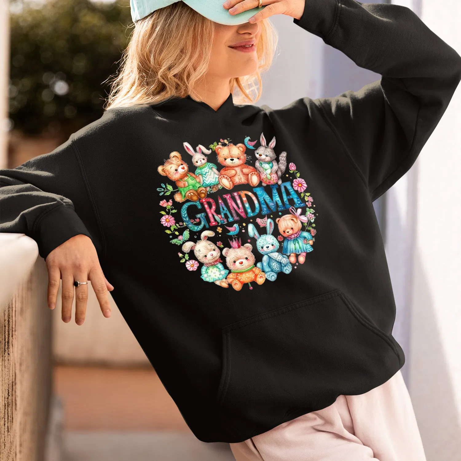 Cute Chibi Grandma T-Shirt, Teddy Bear Nana Shirt, Celebrate Mom, Nana Shirt, Grandma Hoodie, Grandma Shirt, Mother's Day Gift For Grandma, Happy Mother's Day