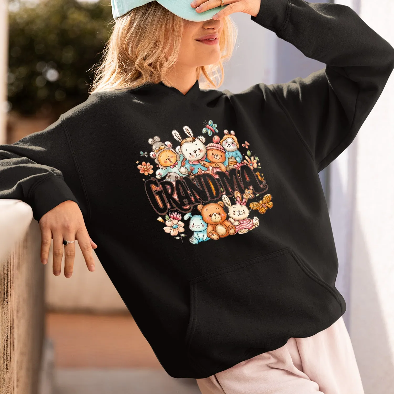 Cute Chibi Grandma T-Shirt, Teddy Bear Nana Shirt, Celebrate Mom, Nana Shirt, Grandma Hoodie, Grandma Shirt, Mother's Day Gift For Grandma, Happy Mother's Day