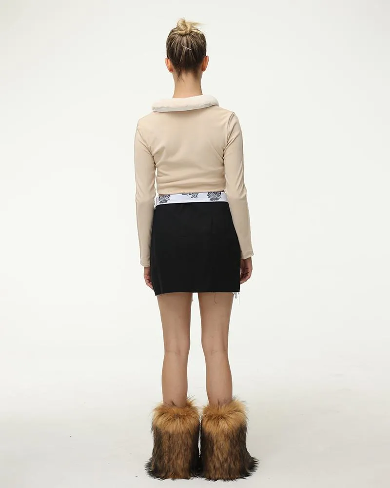 Cyber Metropolis Overlap Fabric Skirt
