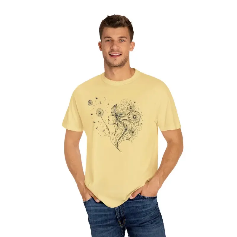 Dandelions Dreams Comfort Tee for Cozy Woman