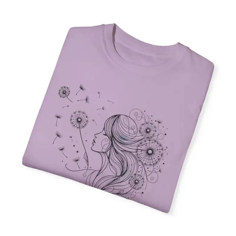 Dandelions Dreams Comfort Tee for Cozy Woman