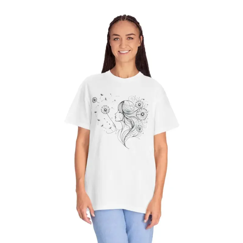 Dandelions Dreams Comfort Tee for Cozy Woman
