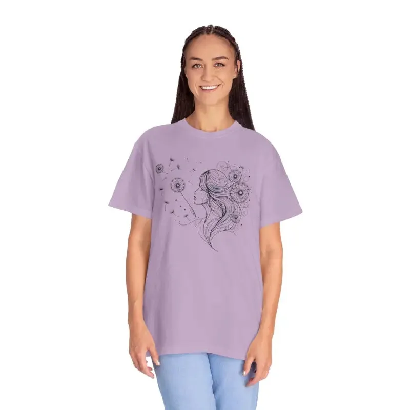 Dandelions Dreams Comfort Tee for Cozy Woman
