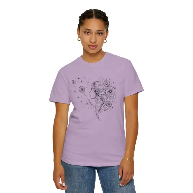 Dandelions Dreams Comfort Tee for Cozy Woman