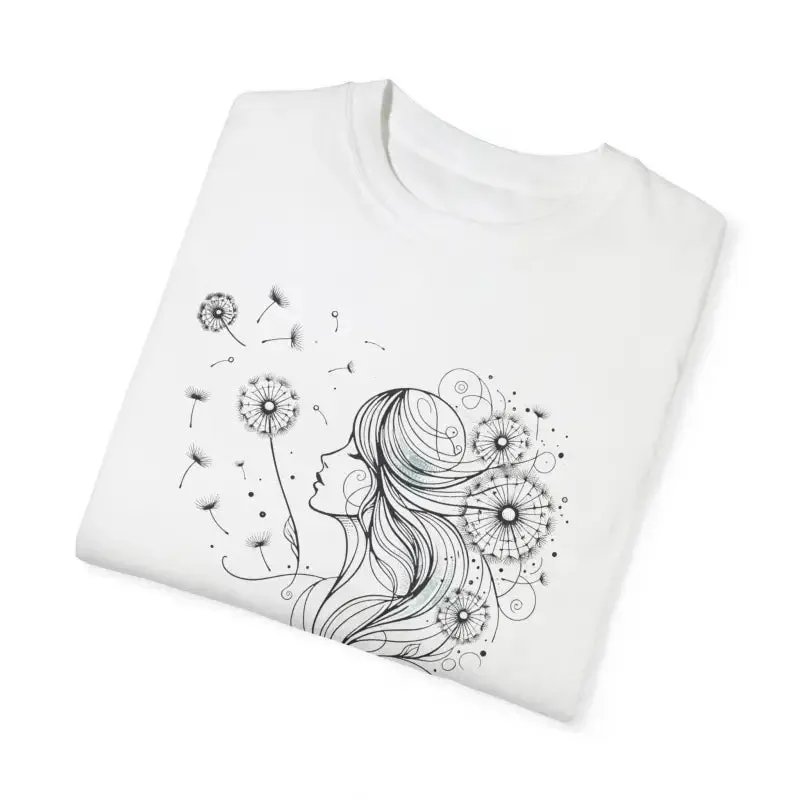 Dandelions Dreams Comfort Tee for Cozy Woman