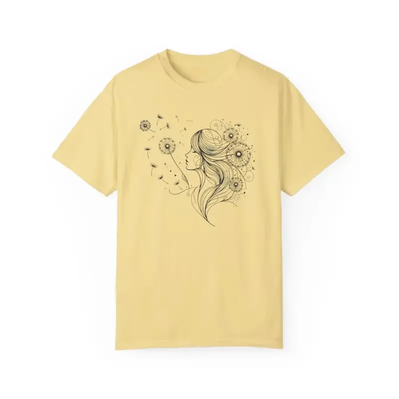 Dandelions Dreams Comfort Tee for Cozy Woman
