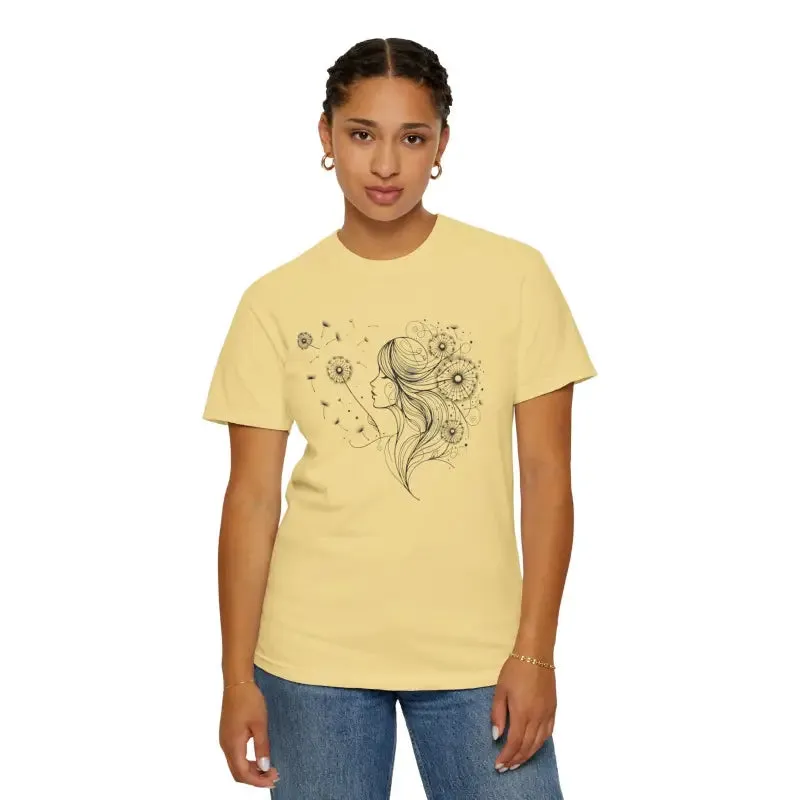 Dandelions Dreams Comfort Tee for Cozy Woman