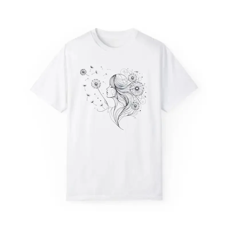 Dandelions Dreams Comfort Tee for Cozy Woman