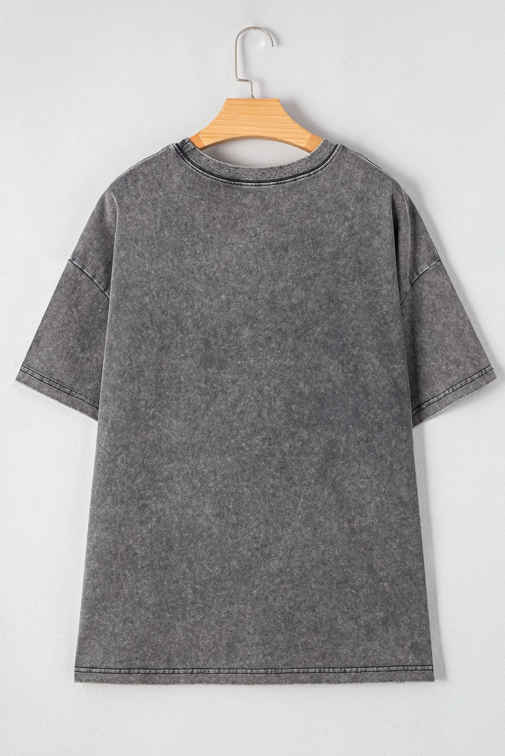 Dark Grey MOTHER Graphic Mineral Wash Oversized T Shirt