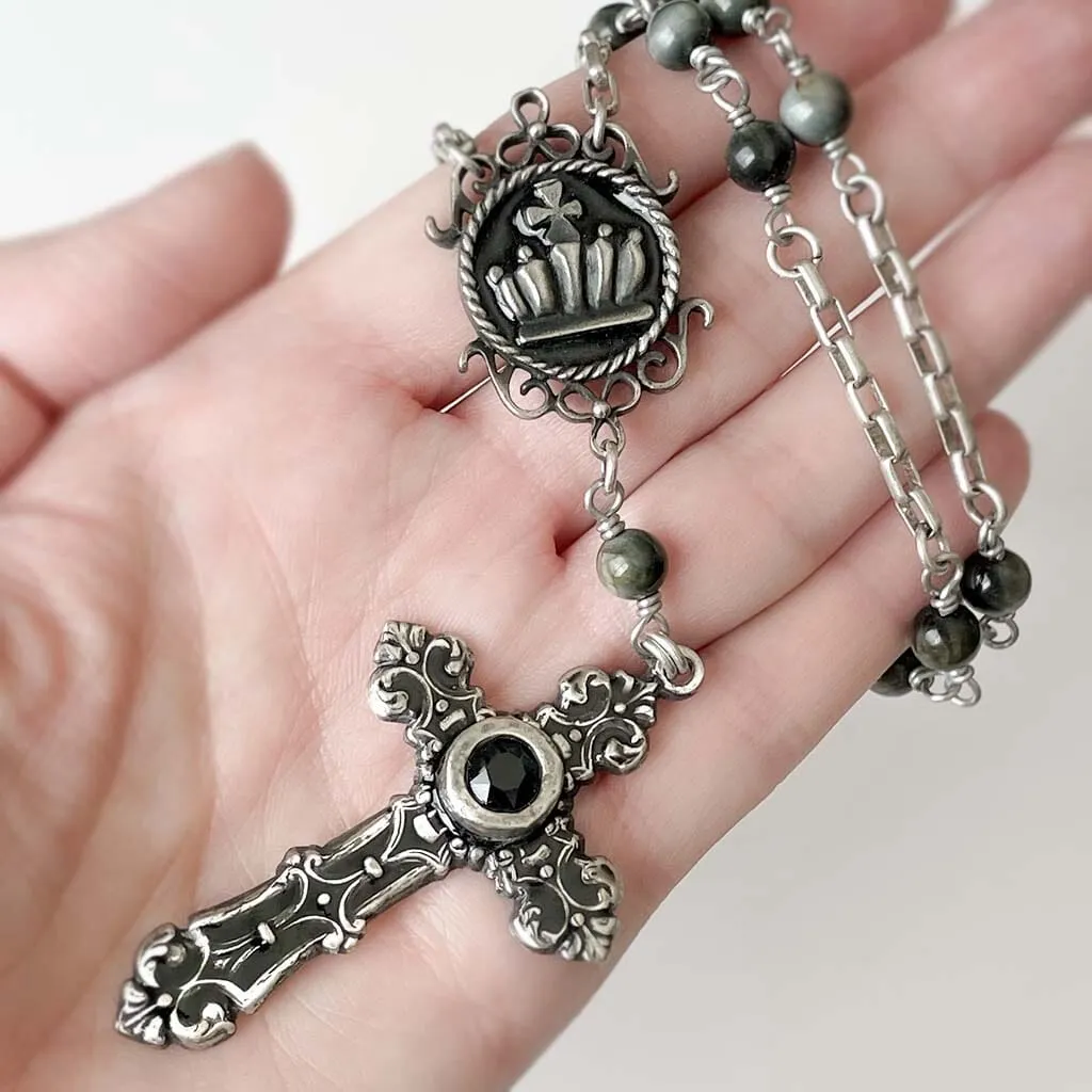 Dark Ruler Rosary Necklace