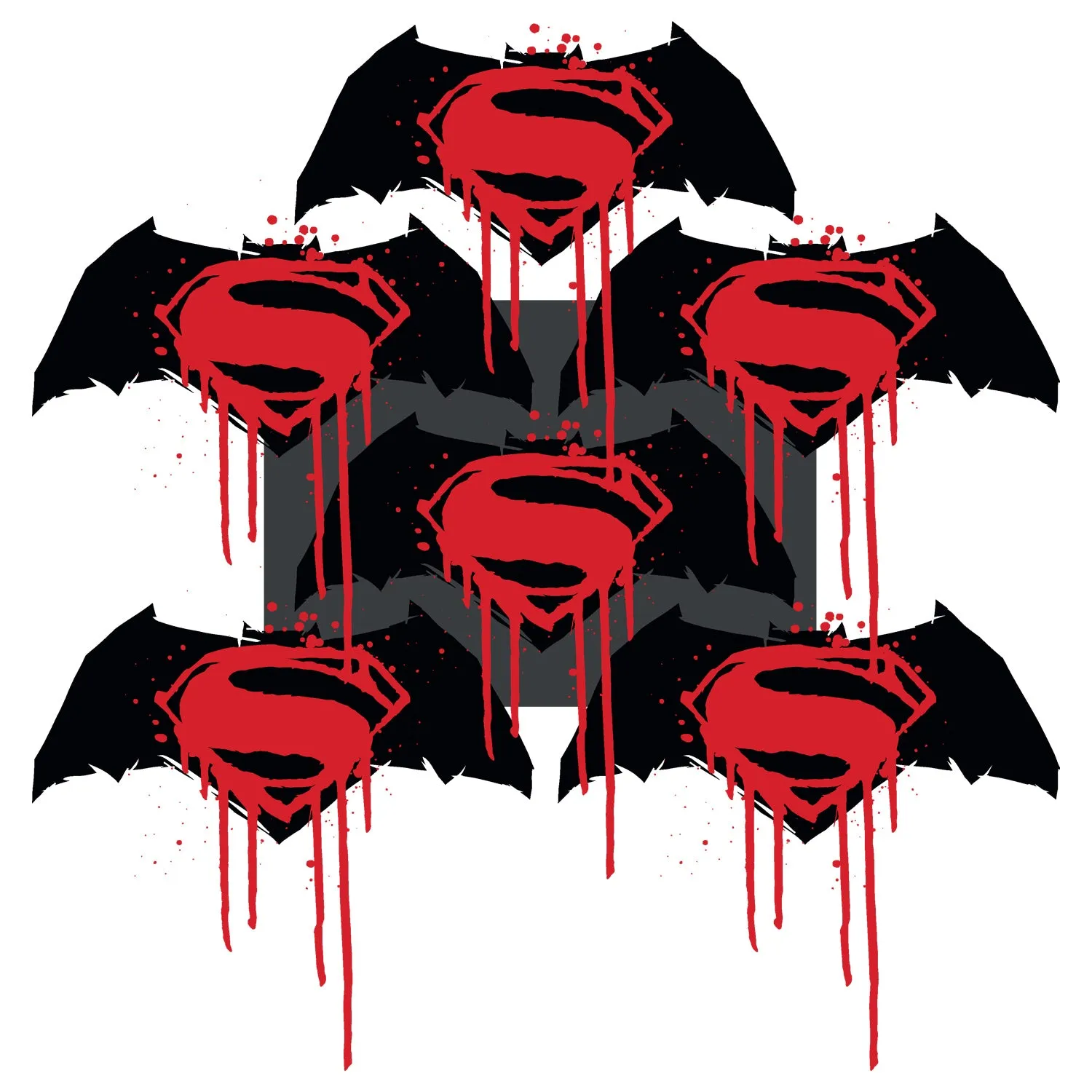 DC Batman V Superman Logo Graff Official Women's T-shirt (White)