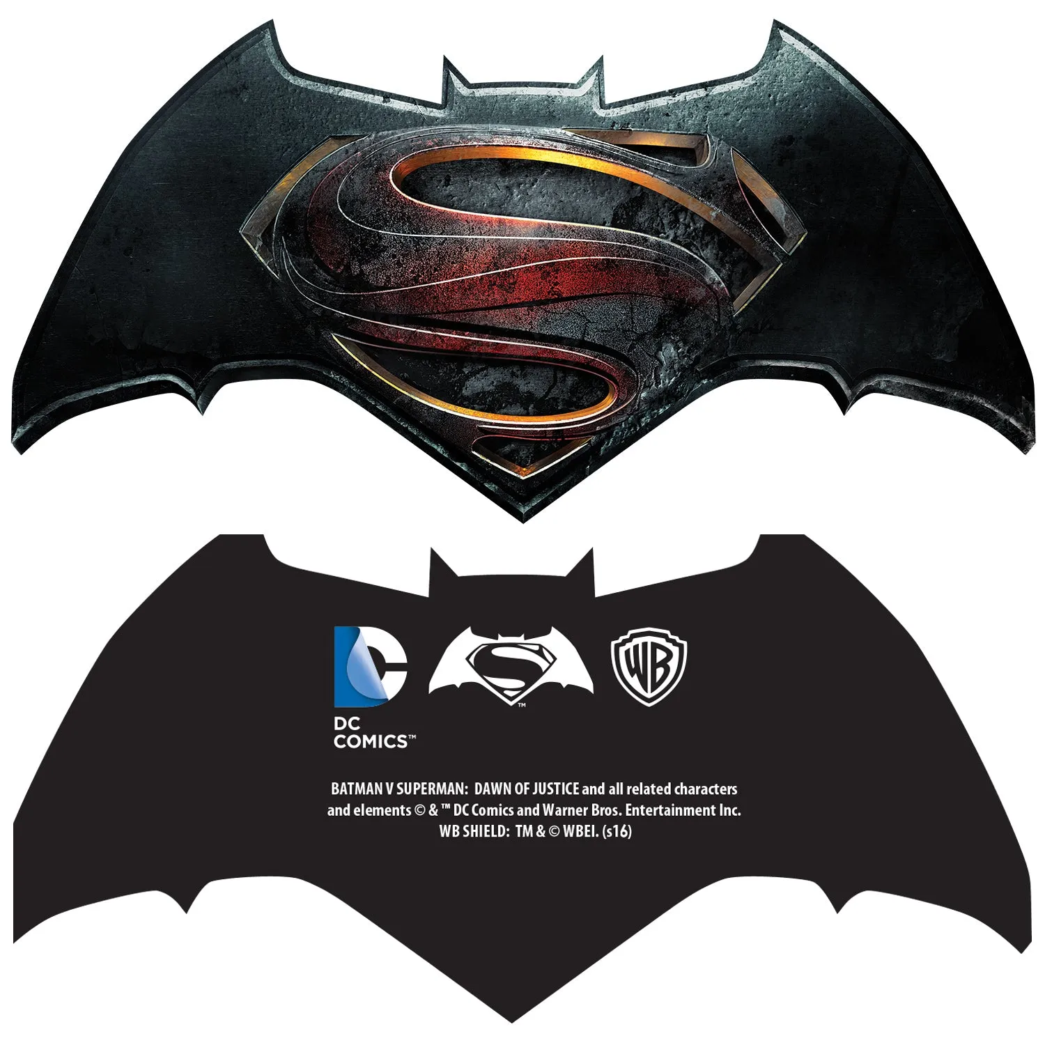 DC Batman V Superman Logo Stencil Official Women's T-shirt (Blue)