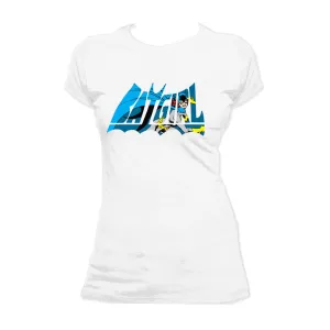 DC Comics Batgirl Logo Character Official Women's T-shirt (White)