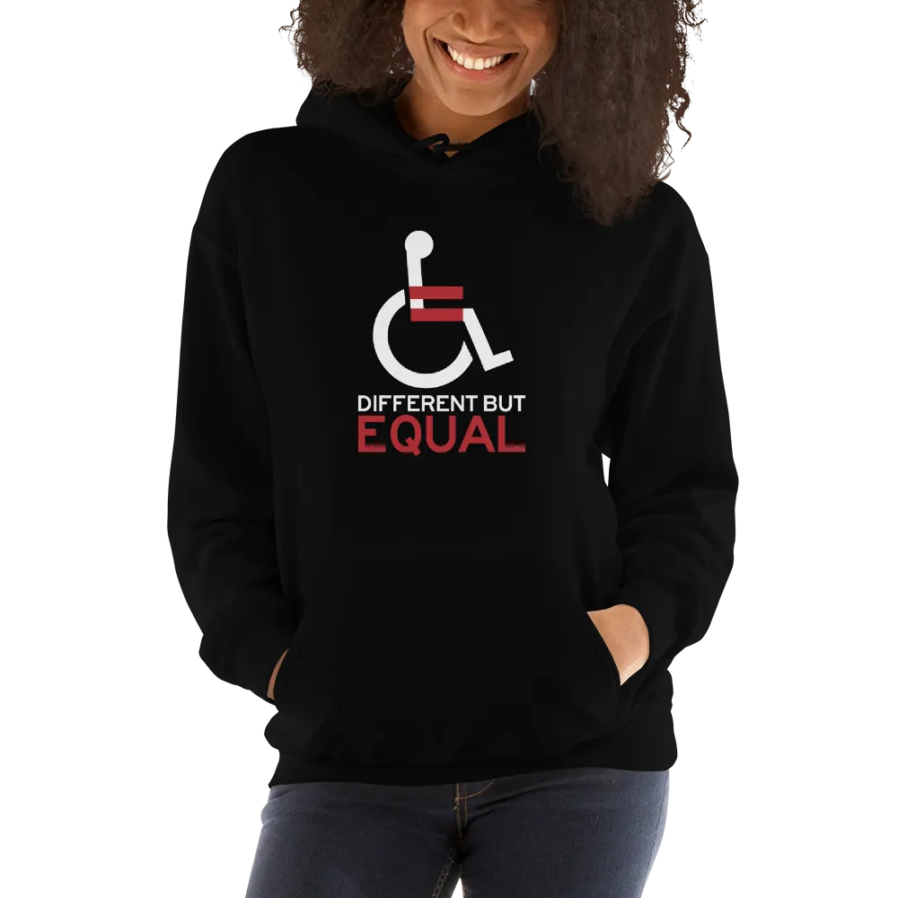 Different but Equal (Disability Equality Logo) Hoodie Dark Colors