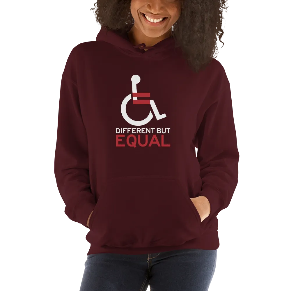 Different but Equal (Disability Equality Logo) Hoodie Dark Colors