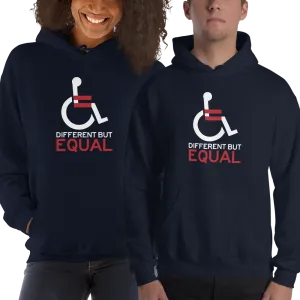 Different but Equal (Disability Equality Logo) Hoodie Dark Colors