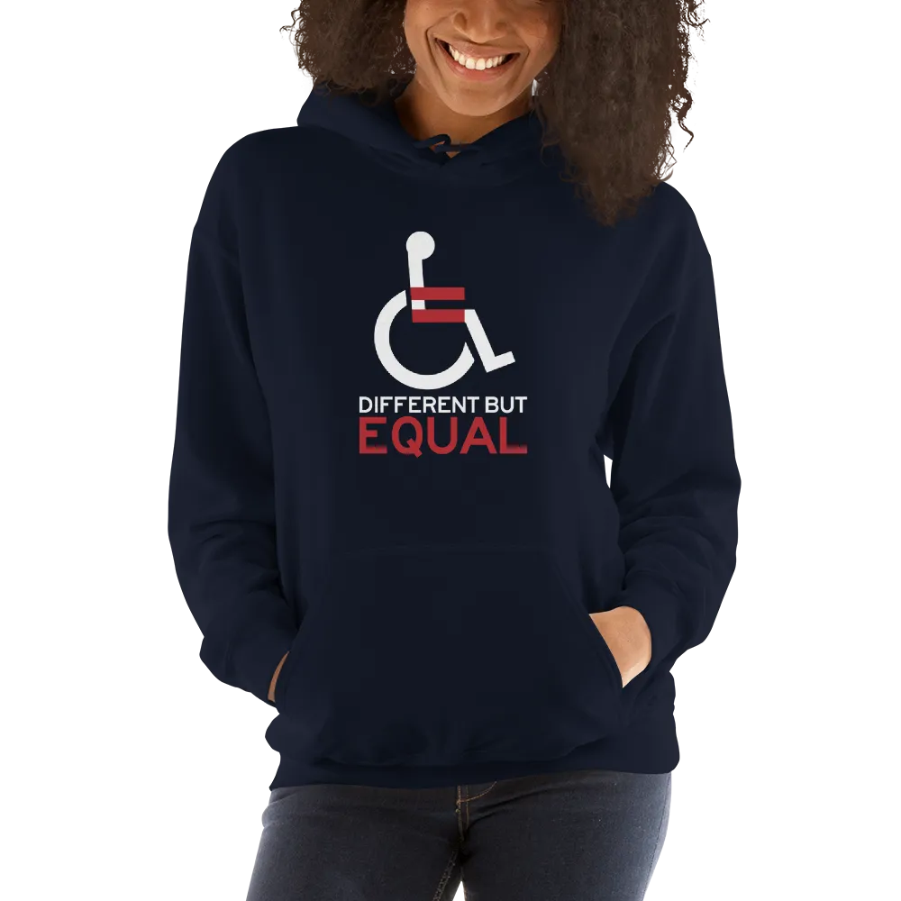 Different but Equal (Disability Equality Logo) Hoodie Dark Colors