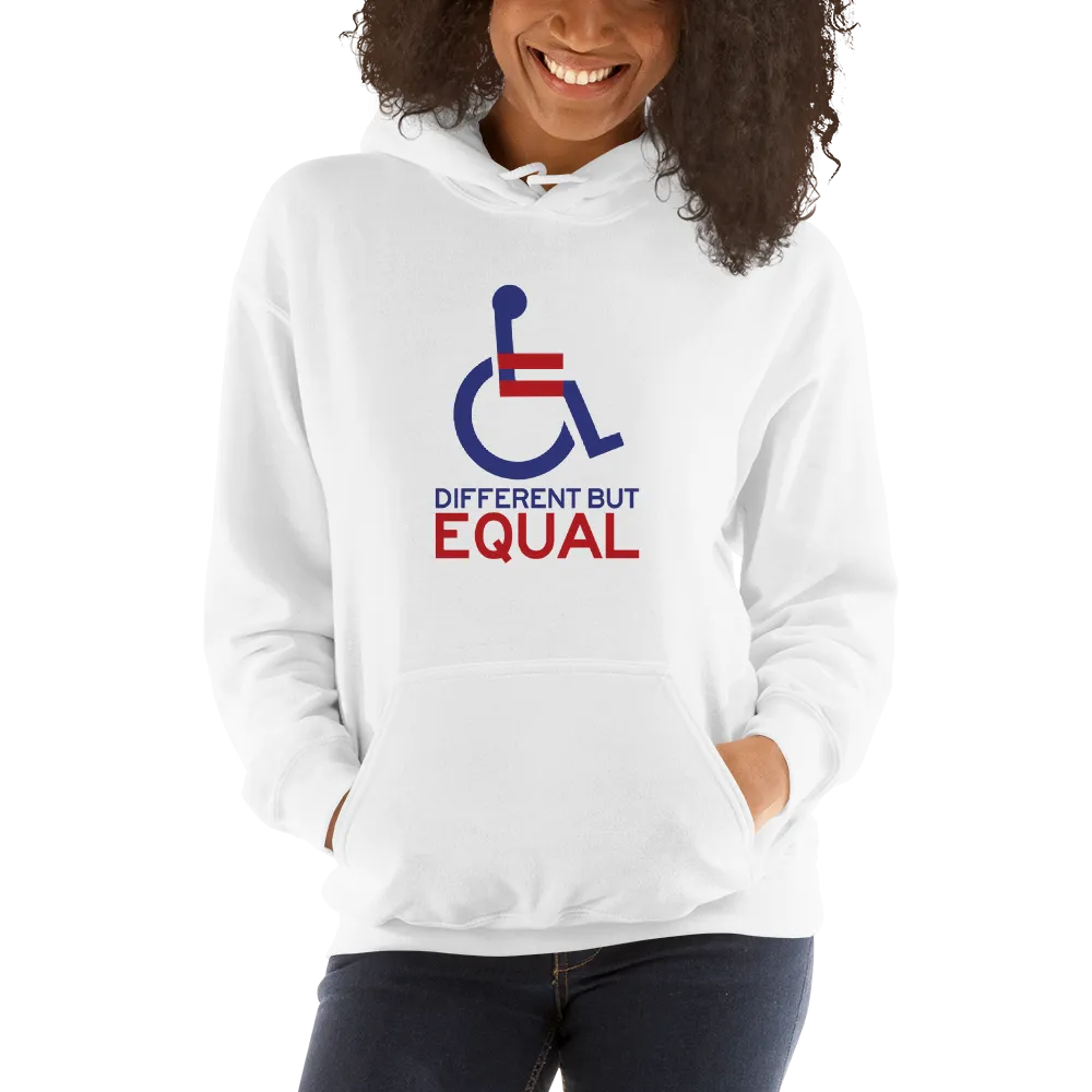 Different but Equal (Disability Equality Logo) Hoodie Light Colors